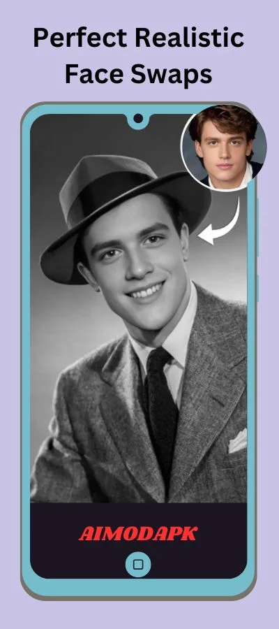swap your face with anyone's photo you want by leveraging the immense power of Artificial Intelligence using AI Retouch Mod APK