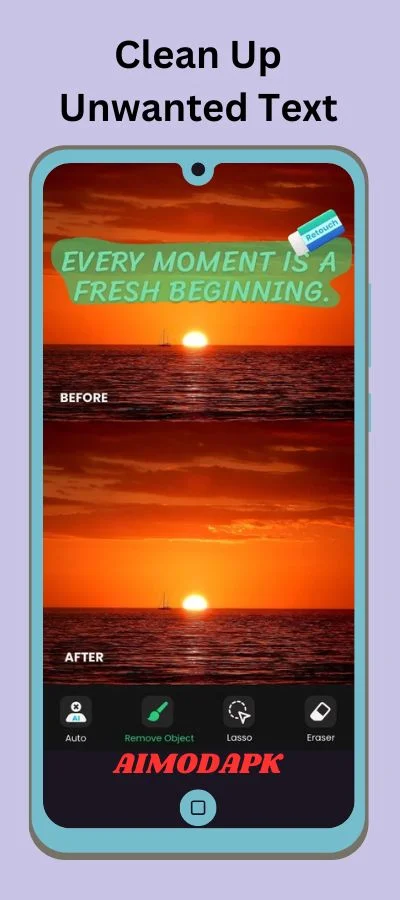 Clean up text from image without making it look bad/edited