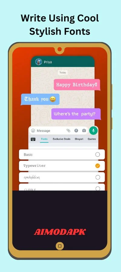 Write using cool stylish fonts.