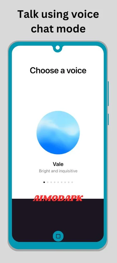 talk to ai using chatgpt apk using voice chat mode.