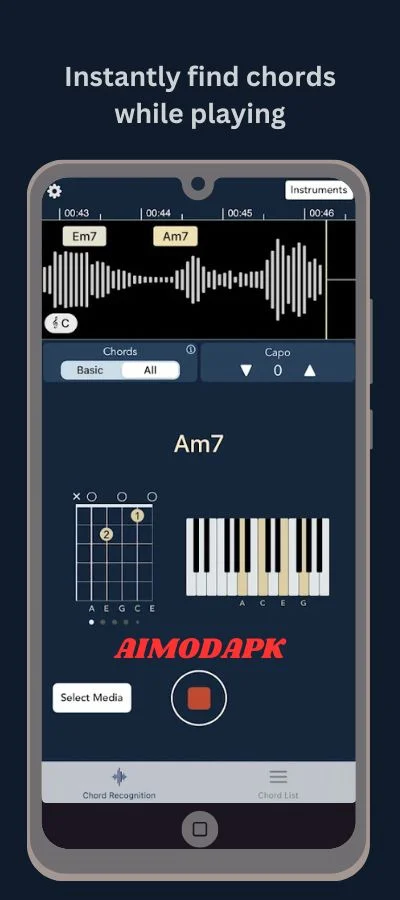with chord ai, instantly find chords while playing