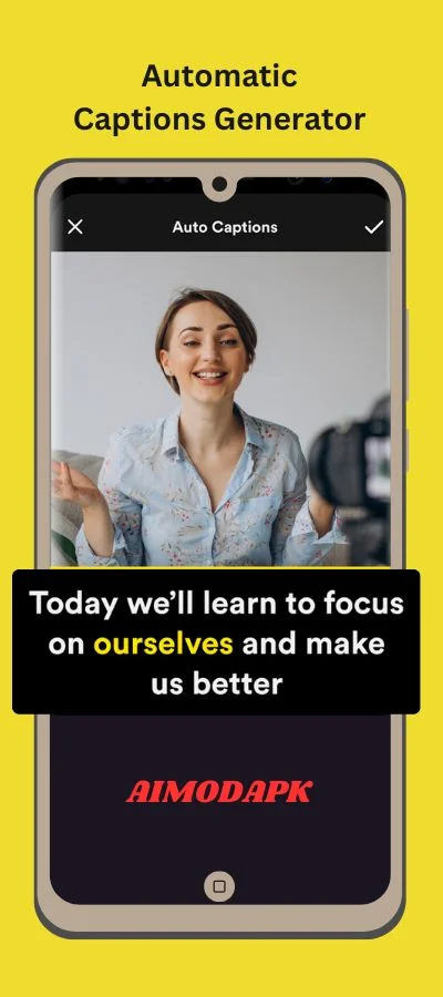 generate captions automatically using Captions AI Mod APK for free