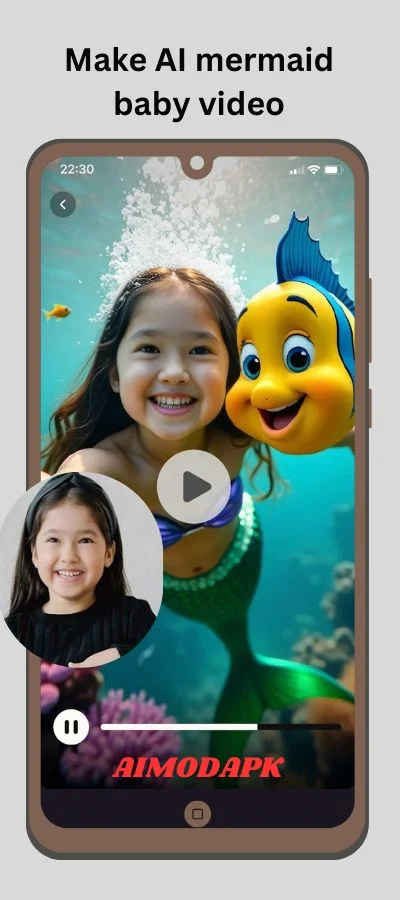 Make AI Mermaid baby video