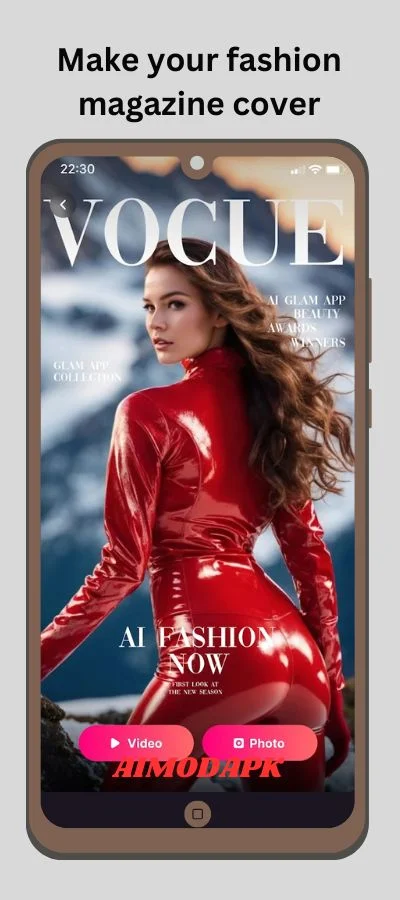 Glam AI Mod APK allows you to create a magazine cover photo for you by harnessing the power of Artificial Intellingence!
