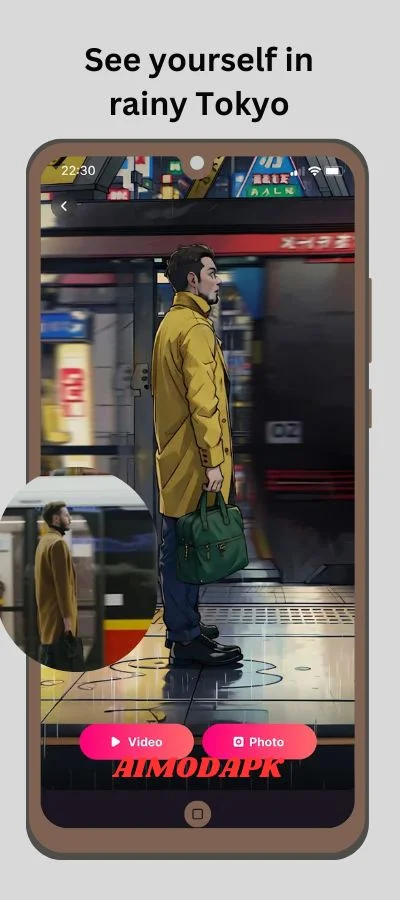 Change your background in video or image, such as see yourself in rainy tokyo