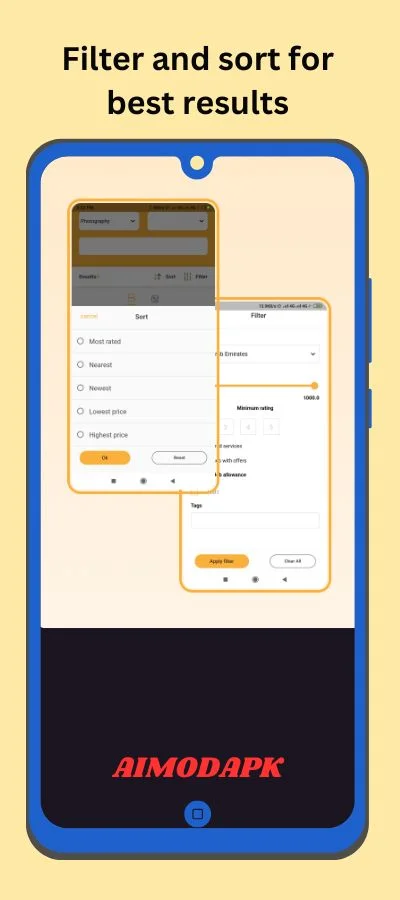 With LensGo AI Mod APK, filter and sort for best results.