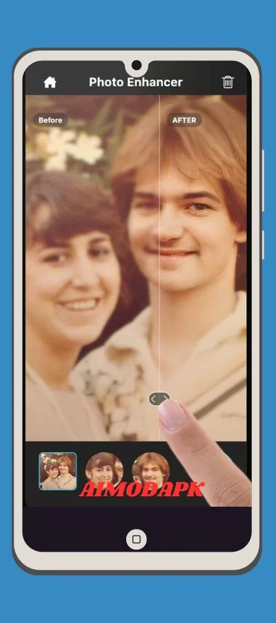 Enhance the old photos with mintAI and sharpen brightness