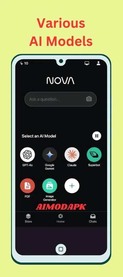 you have the option to choose from various top AI models like chatgotm gemeni etc
