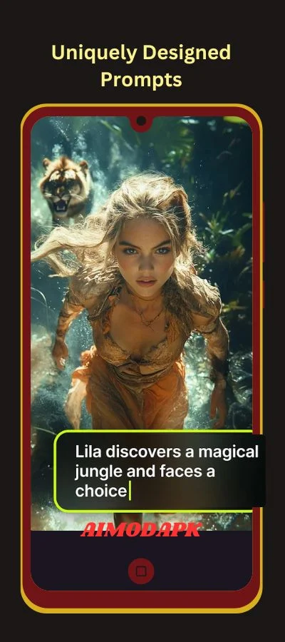 input any prompt to create a realistic image using ai promp to image generator feature.