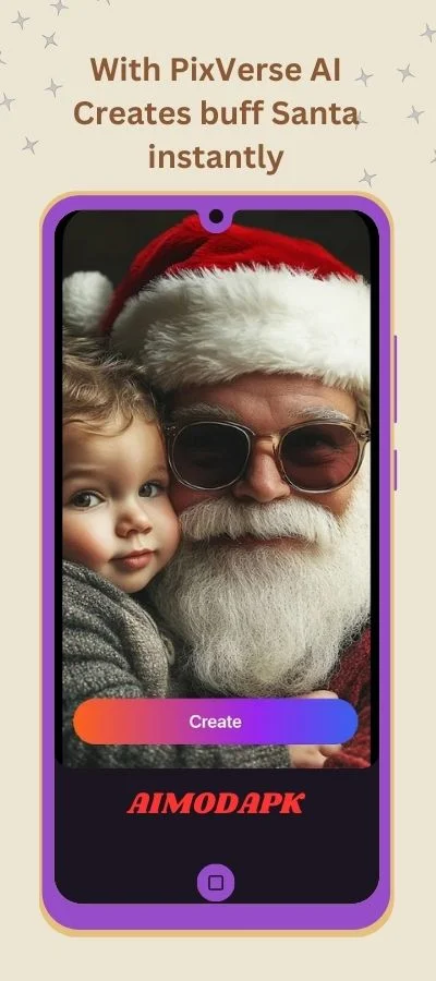 with pixverse ai, you can create buff santa instantly