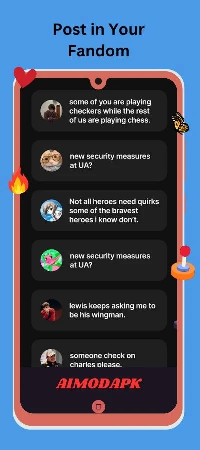 post in your fandom whenever you want to for free using Status - Sims but Social Media Mod APK.